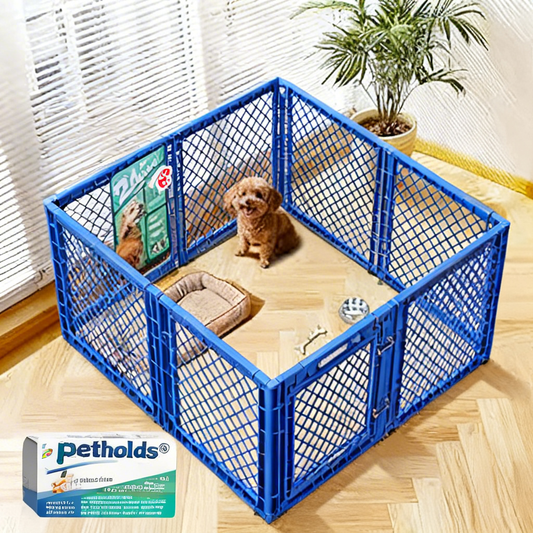 petholds® Pup's Royal Secret Fort Collapsible Dog Crate: Your Dog's Cozy Napping Sanctuary, Travel Safe Haven & Stress-Free Retreat